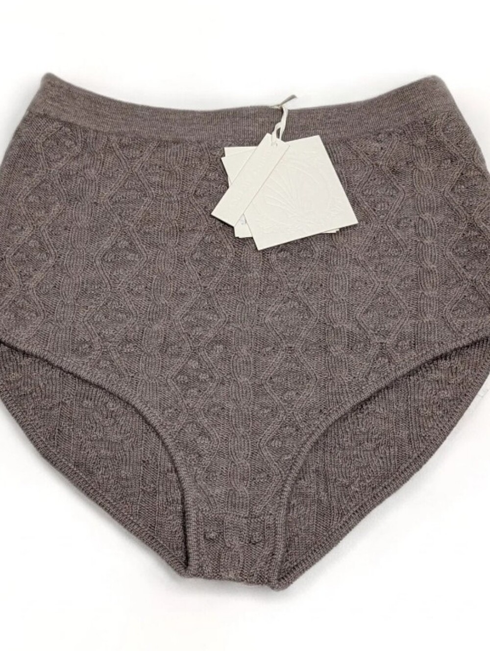 Loulou Studio Abelia Cable Knit Cashmere Wool High Waist Shorts NWT